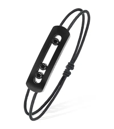 MESSIKA BLACK TITANIUM AND DIAMOND MOVE BRACELET