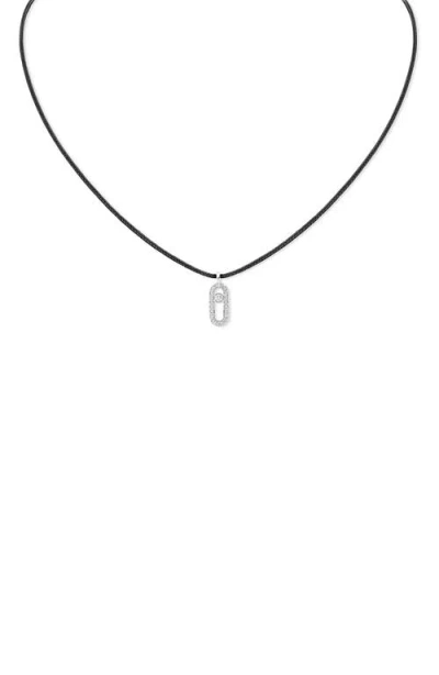 MESSIKA MESSIKA CARE DIAMOND PAVÉ PENDANT CORD NECKLACE