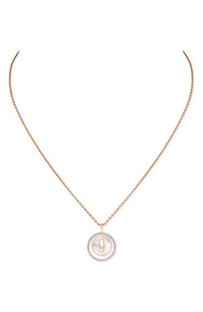 MESSIKA MESSIKA LUCKY MOVE MOTHER-OF-PEARL & DIAMOND PENDANT NECKLACE