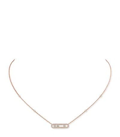 MESSIKA ROSE GOLD AND DIAMOND BABY MOVE CLASSIQUE PAVÉ NECKLACE