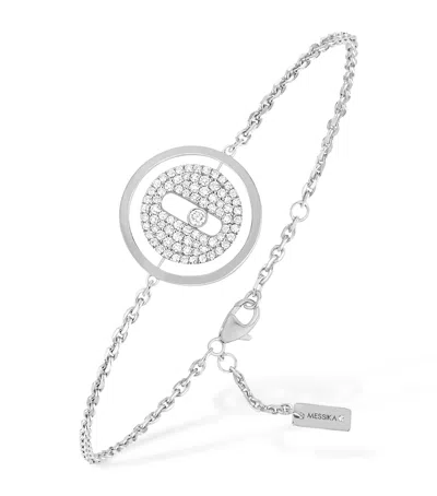MESSIKA WHITE GOLD AND DIAMOND LUCKY MOVE BRACELET