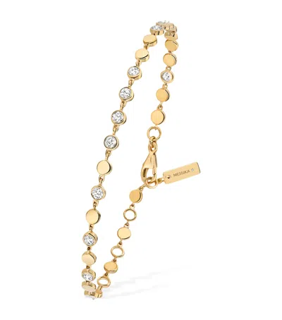 MESSIKA MESSIKA D-VIBES YELLOW GOLD AND DIAMOND BRACELET
