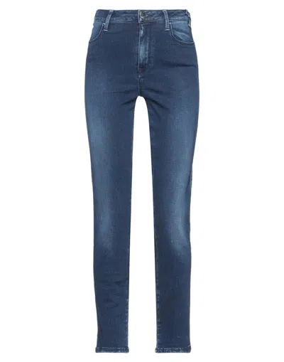 MET JEANS MET JEANS WOMAN JEANS BLUE SIZE 26 COTTON, ELASTOMULTIESTER, ELASTANE