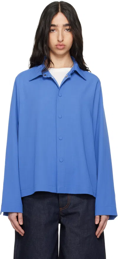 META CAMPANIA COLLECTIVE BLUE ALTON CLASSIC BOXY SHIRT