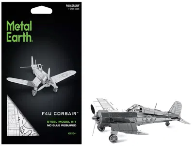 METAL EARTH MODEL KIT VOUGHT F4U CORSAIR FIGHTER AIRCRAFT "UNITED STATES NAVY" (MODERATE DIFFICULTY) STEEL MODEL