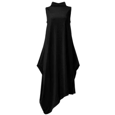 METAMORPHOZA WOMEN'S SLEEVELESS COTTON DRESS IN BLACK