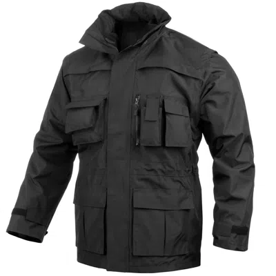 MFH MFH JACKE SECURITY MILITÄR KAPUZE INNERE VLIES SICHERHEIT MENS PATROL SCHWARZ