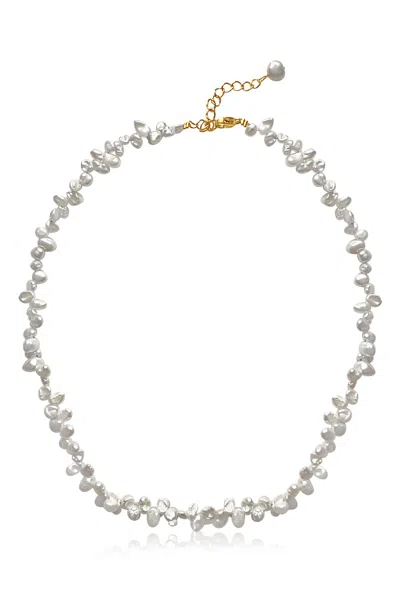 MG JEWELRY WOMEN'S GOLD / WHITE MAREA PEARL NECKLACE