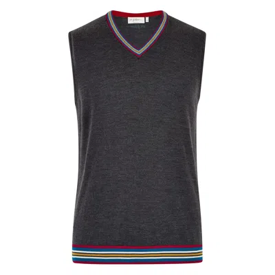 MG RIVERS MEN'S SLATE GREY EXTRAFINE MERINO TANK TOP