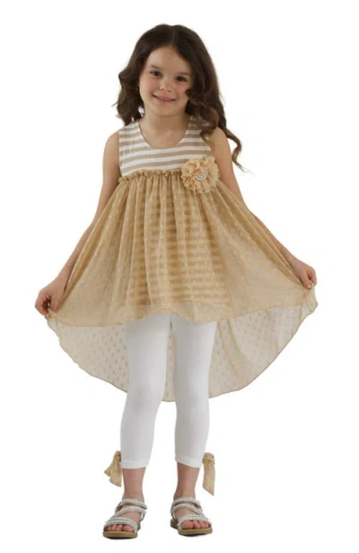 MIA BELLE GIRLS MIA BELLE GIRLS GIRLS SEASIDE SUNSET BOW LEGGING SET