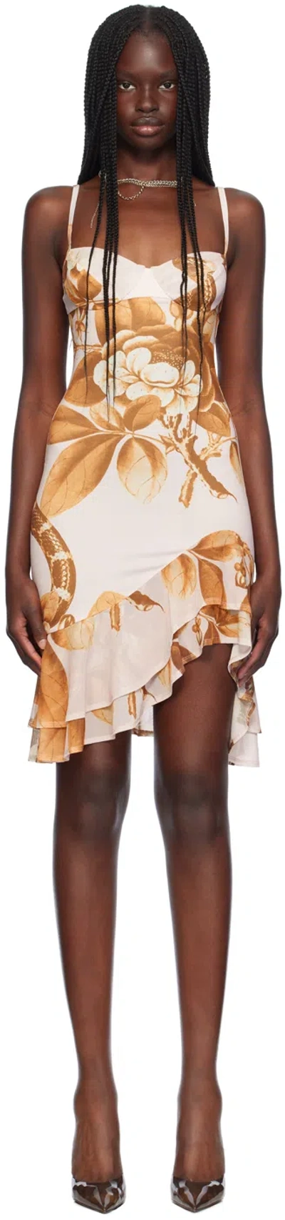 MIAOU PINK & YELLOW CATERINA MINIDRESS