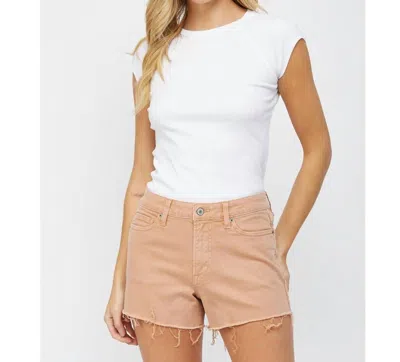 MICA DENIM HIGH-RISE VINTAGE SHORTS IN BAKED CLAY