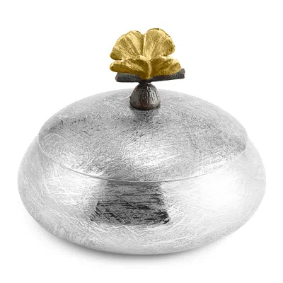 MICHAEL ARAM BUTTERFLY GINKGO ROUND TRINKET BOX