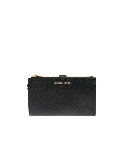 MICHAEL KORS MICHAEL MICHAEL KORS LOGO PLAQUE ZIPPED WALLET