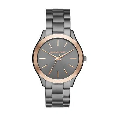 MICHAEL KORS MICHAEL KORS ANALOG GREY DIAL AND BAND MEN'S STAINLESS STEEL WATCH-MK8576