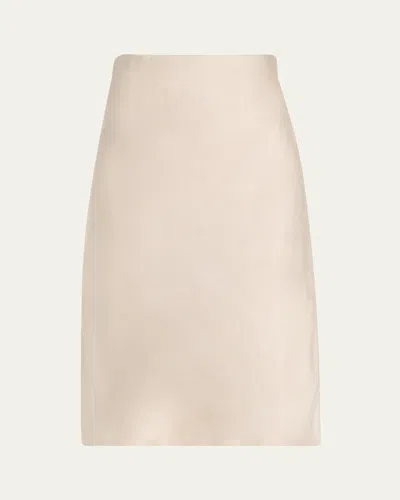 MICHAEL KORS BIAS SATIN MIDI PULL-ON SKIRT
