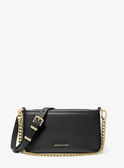MICHAEL KORS BRYANT SMALL PEBBLED LEATHER CONVERTIBLE POCHETTE