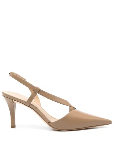 MICHAEL KORS CALF LEATHER 'JAIDA' SLINGBACK IN NUDE
