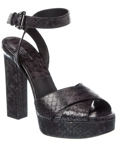 MICHAEL KORS MICHAEL KORS CANNON RUNWAY PYTHON-EMBOSSED LEATHER PLATFORM SANDAL