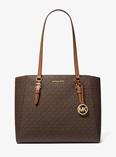 MICHAEL KORS CHARLOTTE LARGE 3-IN-1 SIGNATURE LOGO TOTE BAG