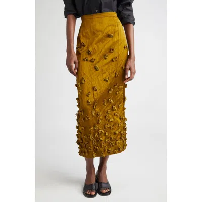 MICHAEL KORS MICHAEL KORS COLLECTION FLORAL SATIN SKIRT
