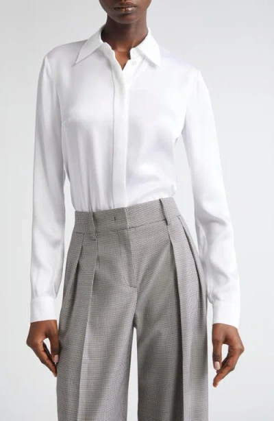 MICHAEL KORS MICHAEL KORS COLLECTION HANSEN CHARMEUSE BUTTON-UP SHIRT