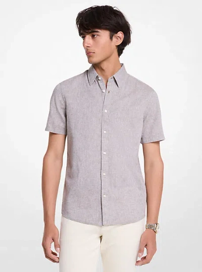 MICHAEL KORS DOT LINEN AND COTTON SHIRT