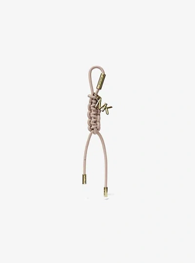 MICHAEL KORS GOLD-TONE AND BRAIDED CORD BAG CHARM