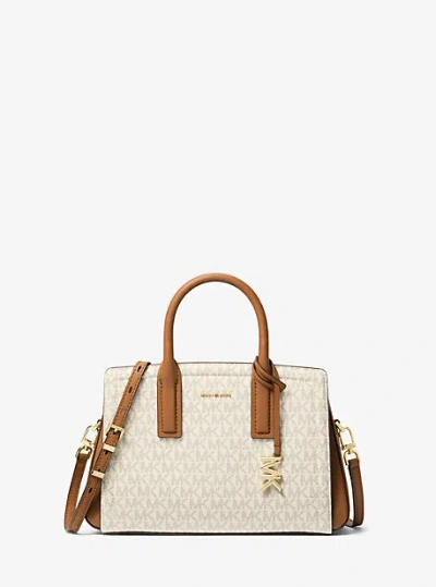 MICHAEL KORS LAILA SMALL SIGNATURE LOGO SATCHEL