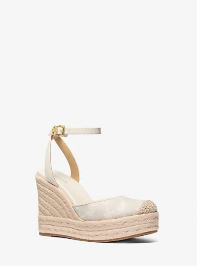 MICHAEL KORS LARISSA LOGO JACQUARD ESPADRILLE WEDGE