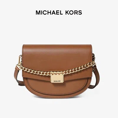 MICHAEL KORS MICHAEL KORS 【专柜同款】Lita 系列中号皮质马鞍包美拉德单肩包mk女包