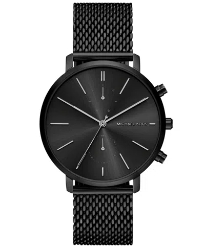 MICHAEL KORS MEN'S BLAKE MULTIFUNCTION BLACK IP MESH WATCH, 42MM