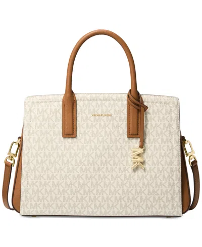 MICHAEL KORS MICHAEL MICHAEL KORS LAILA MEDIUM SIGNATURE LOGO SATCHEL