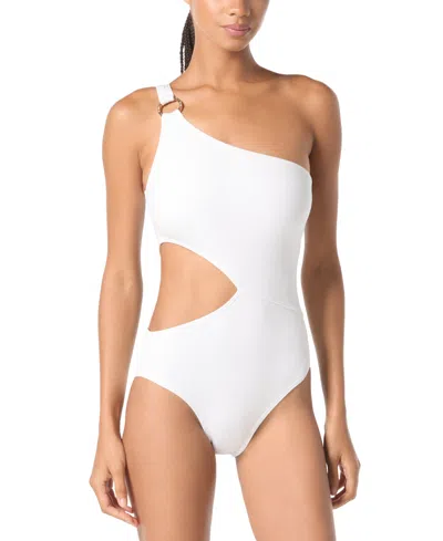 MICHAEL KORS MICHAEL MICHAEL KORS WOMEN'S CUT-OUT ONE-PIECE SWIMSUIT