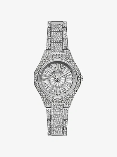 MICHAEL KORS MINI RAQUEL PAVÉ SILVER-TONE WATCH