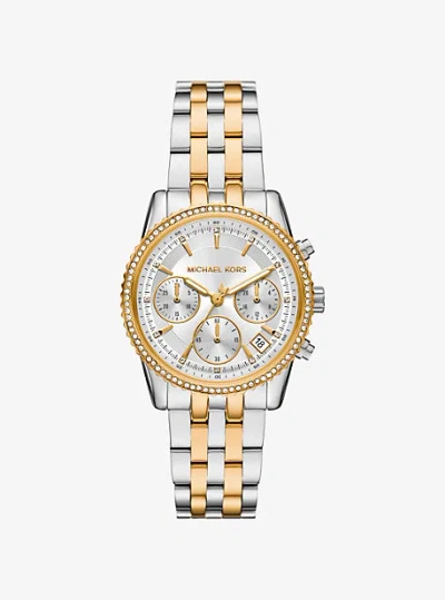 MICHAEL KORS MINI BRYANT PAVÉ TWO-TONE WATCH