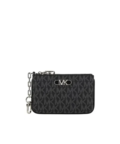 MICHAEL KORS MONOGRAM LOGO-PLAQUE WALLET