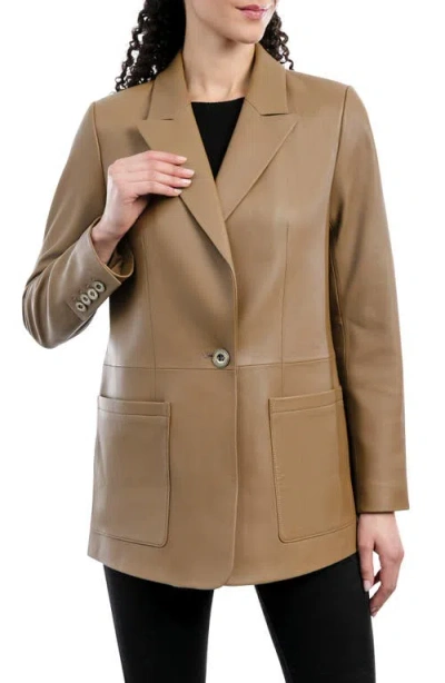 MICHAEL KORS MICHAEL KORS OVERSIZE LEATHER BLAZER