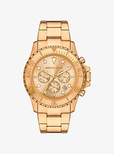 MICHAEL KORS OVERSIZED EVEREST GOLD-TONE WATCH