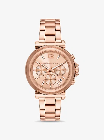 MICHAEL KORS OVERSIZED MAREN ROSE GOLD-TONE WATCH