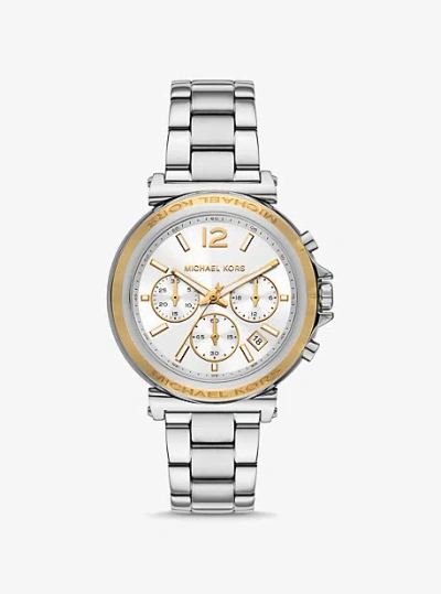 MICHAEL KORS OVERSIZED MAREN SILVER-TONE WATCH