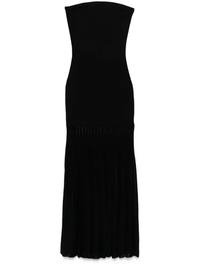 MICHAEL KORS PLISSÉ-DETAIL MAXI DRESS