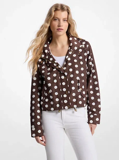 MICHAEL KORS POLKA DOT SIGNATURE LOGO CIRÉ JACKET