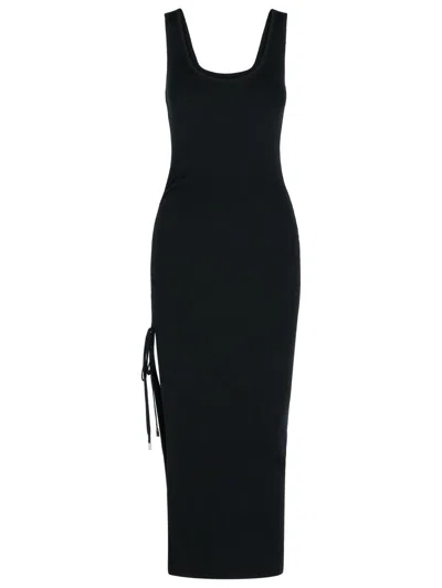 MICHAEL KORS MICHAEL KORS 'RUCHED' BLACK WOOL BLEND DRESS