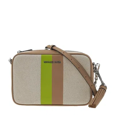 MICHAEL KORS STRIPE CAMERA SHOULDER BAG