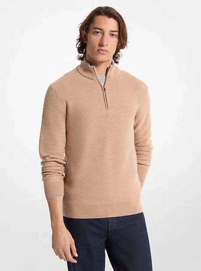 MICHAEL KORS WOOL HALF-ZIP SWEATER