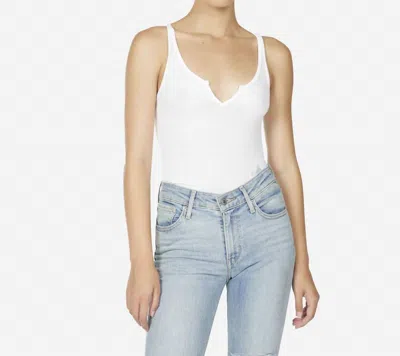 MICHAEL LAUREN MURPHY FRONT OPEN SLIT TANK IN WHITE