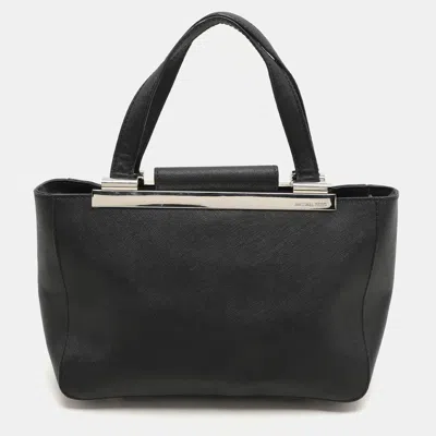 MICHAEL MICHAEL KORS BLACK LEATHER TILDA TOTE