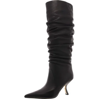 MICHAEL MICHAEL KORS LUNA WOMENS LEATHER TALL KNEE-HIGH BOOTS