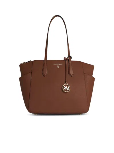 MICHAEL MICHAEL KORS MICHAEL MICHAEL KORS 'MARYLIN' BROWN LEAR SHOPPING BAG